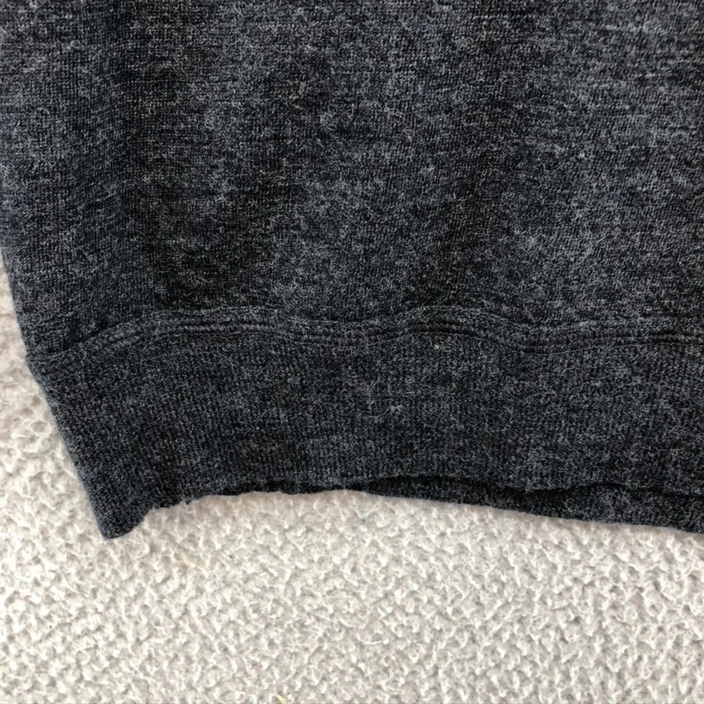 Banana Republic Wool Sweater Jumper Mens Large Gray Preppy Academia V Neck Y2K